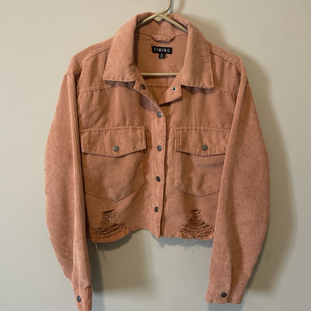 Timing Women's Corduroy Jacket - Coral